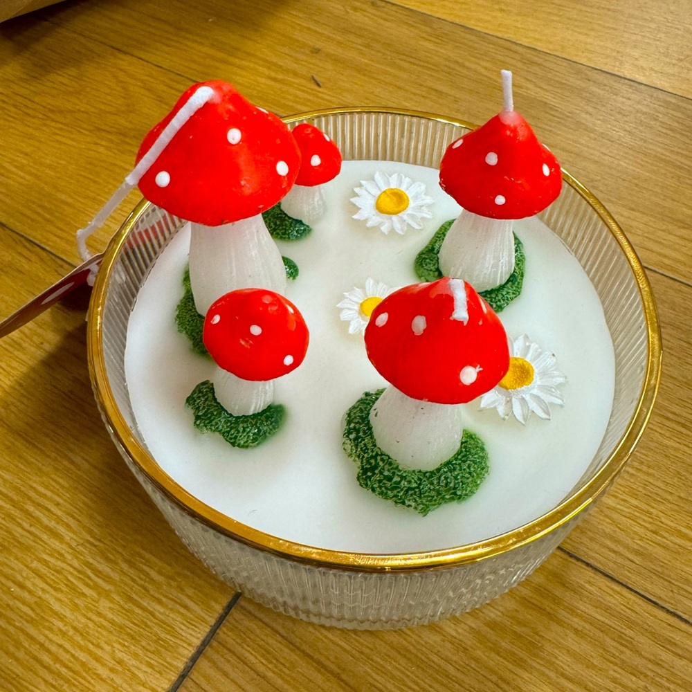Mushroom candle